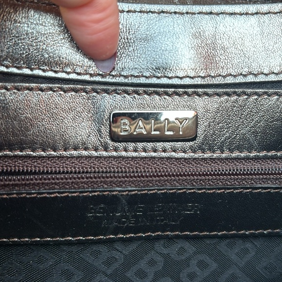 Vintage BALLY Shiny Metallic Silver Shoulder Bag - Picture 8 of 8